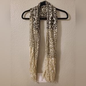 Vivante By VSA Scarf Beige Greenish Print